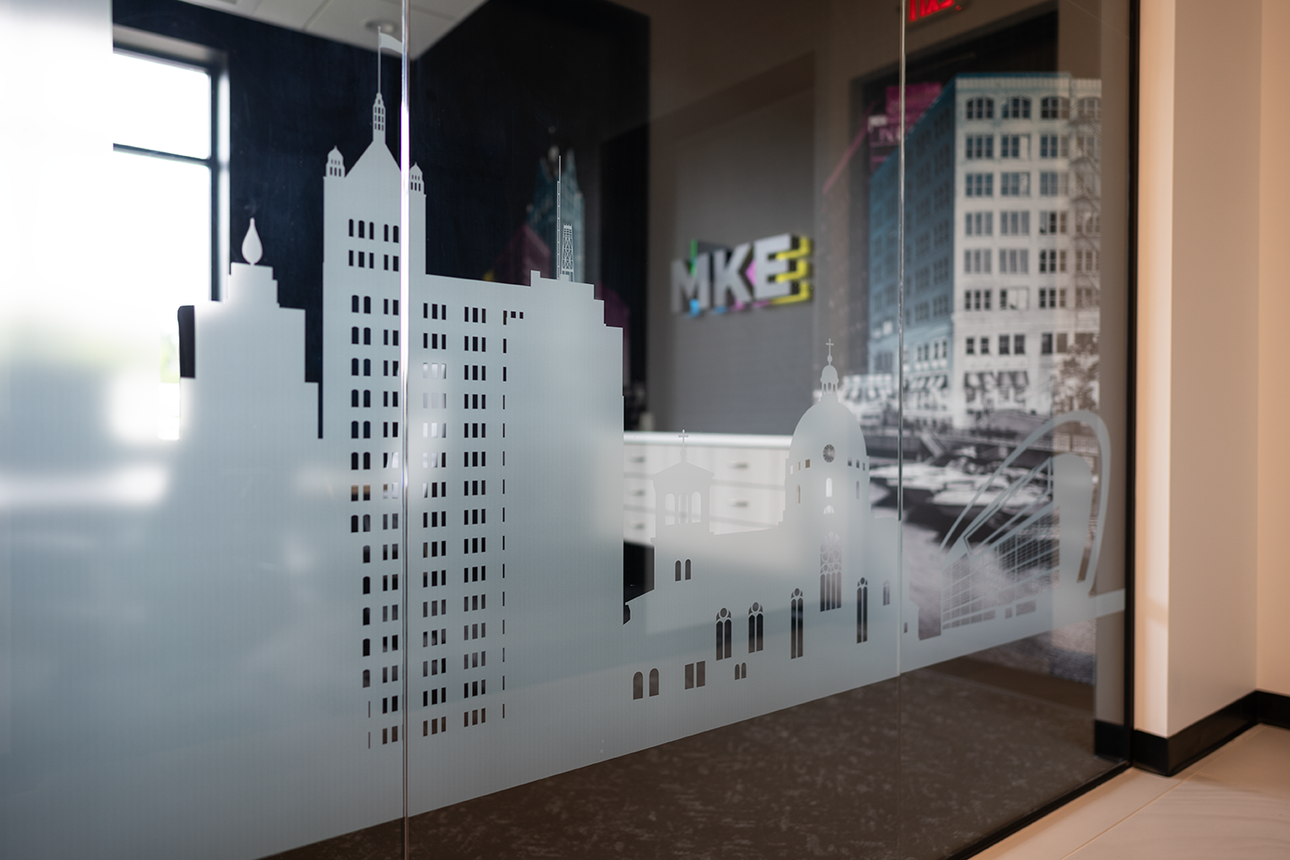 Frosted decorative window film