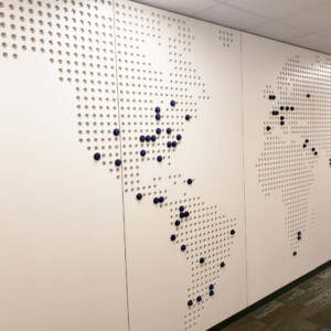 Custom Map Peg Wall
